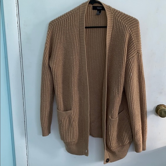 Oversized tan forever 21 cardigan - Picture 1 of 1